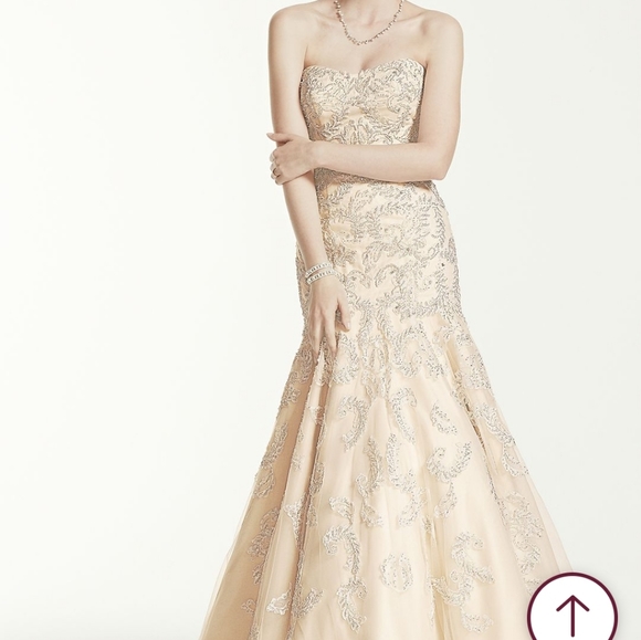 Oleg Cassini CMB619 Wedding Dress Size 12 - Picture 2 of 11